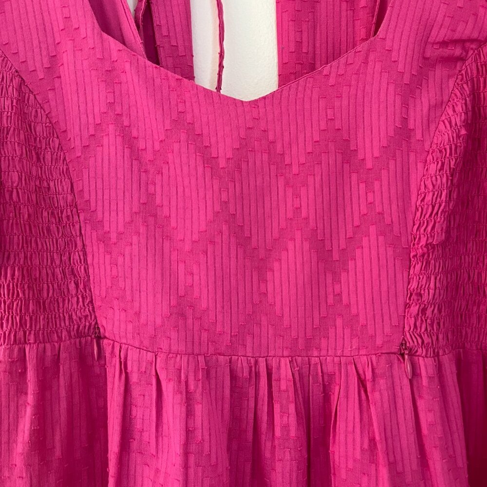 Seraphine Fuchsia Pink Cotton Broderie Maternity & Nursing Dress - Picture 7 of 11